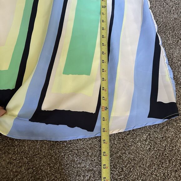 Anthropologie Maeve Yellow Green Geometric Maxi Dress Women's Size XS P Low Back - Picture 9 of 11